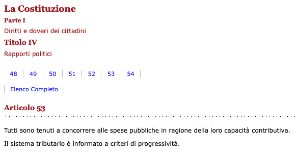 la costituzione italiana art.53